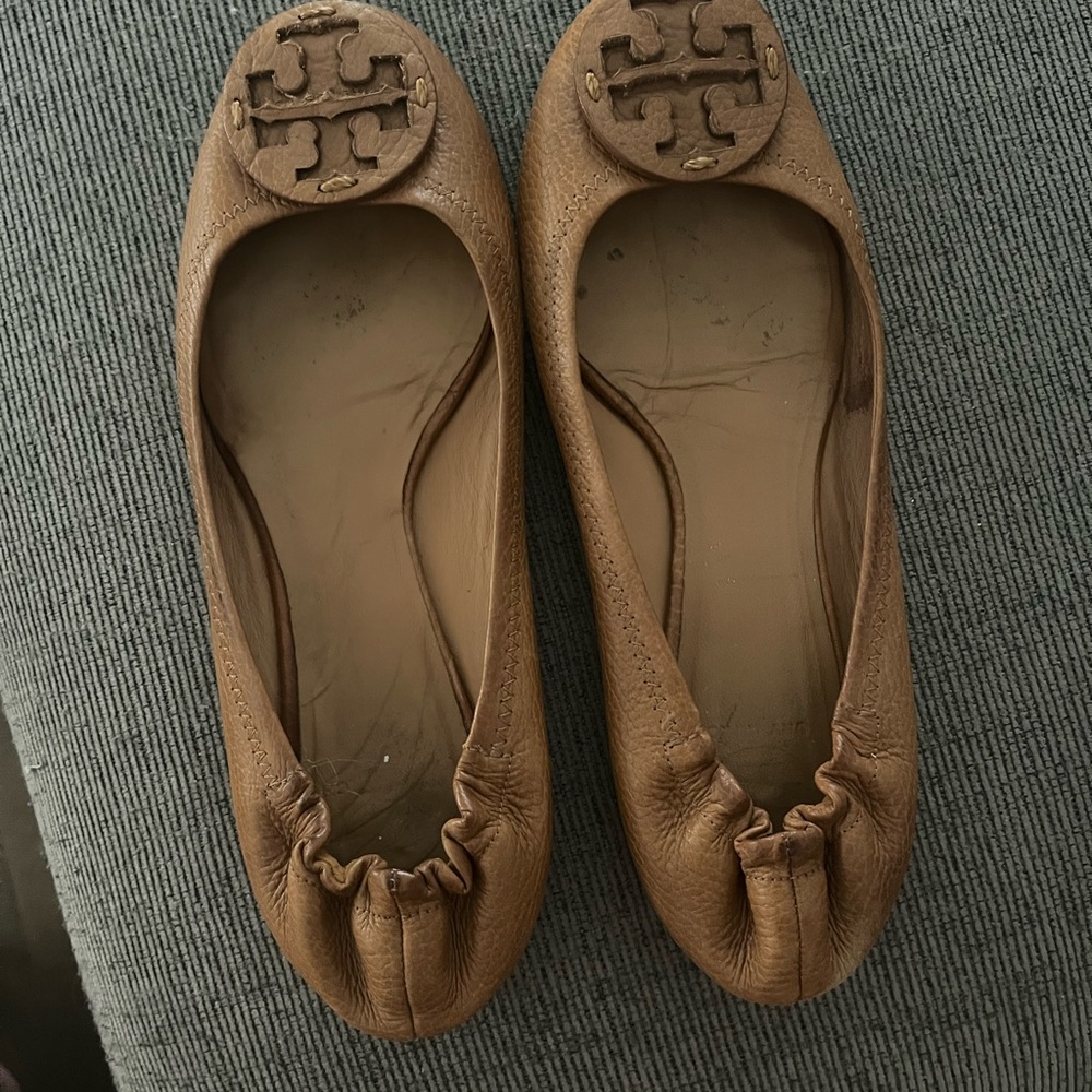 Tory Burch Tan Leather Loafers